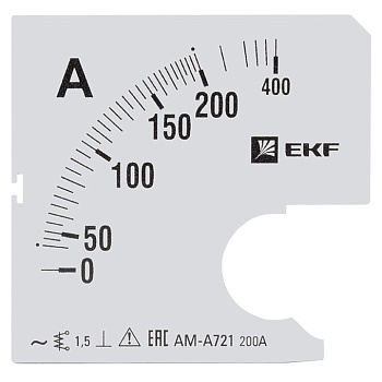 Шкала сменная для A721 200/5А-1,5 EKF PROxima Шкала сменная для A721 200/5А-1,5 EKF PROxima