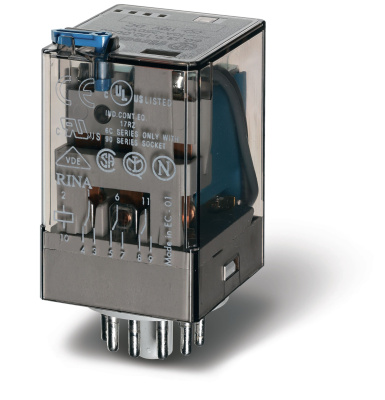 Универсальное электромеханическое реле;  3CO 10A; контакты AgNi+Au; катушка 60В DC; степень защиты RTI; опции: мех.индикатор