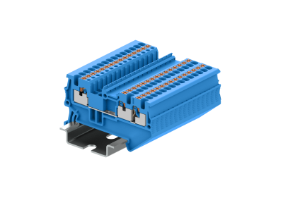 TP1.5-3-BU Клемма TP 1-2 проходная Push-in, сеч.1.5мм2, син.