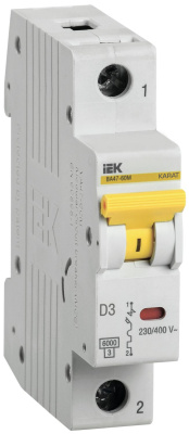 Выкл. авт. ВА47-60M 1Р 3А 6кА D IEK