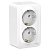 BLANCA О/У РОЗЕТКА двойная с заземл. со шт. ИЗОЛ.ПЛ.,16А, 250В, БЕЛЫЙ