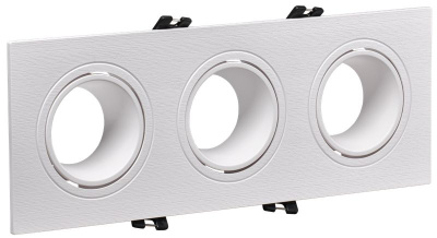 Светильник 4103 встраиваемый 3хMR16 квадрат пласт. белый IEK