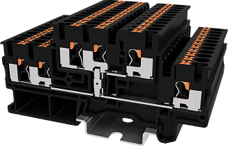 TPD2.5-3-PV Клемма TP, двухуровн. с уравн. потенц. 3 подл. на слой, на DIN-рейку SP35, SP7.5, Push-in, сеч.2.5 мм², черн.