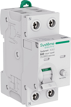 Systeme9 Авт. выкл. диф. тока (АВДТ) 1P+N B 40A 6kA 30мА Тип-AC 230В