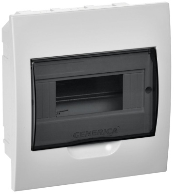 Бокс ЩРВ-П-8 модулей встр. пластик IP41 GENERICA