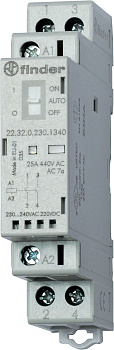Модульный контактор; 2NO 25А; катушка 230В АС/DC;  опции: мех.индикатор + LED; специальная версия Модульный контактор; 2NO 25А; катушка 230В АС/DC;  опции: мех.индикатор + LED; специальная версия