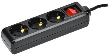 Удлинитель У03К 3 места с/з 5м 3х1мм2 16А 250В чер. IEK