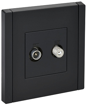 FORTE&PIANO Роз. двойная TV+SAT FP138 чер. IEK