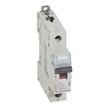 Автоматический выключатель DX³ 10000 - 16 кА - тип характеристики C - 1П - 230/400 В~ - 10 А - 1 модуль