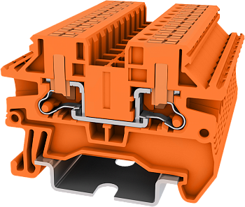TPV2.5-2-OG Клемма TP 1-1 проходная боковой ввод Push-in, сеч.2.5мм2, оранж.