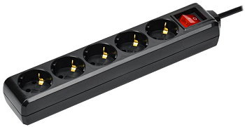 Удлинитель У05К 5 мест с/з 5м 3х1мм2 16А 250В чер. IEK