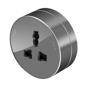 MultiTrack Розетка универс. круглая 13А/250В Графит