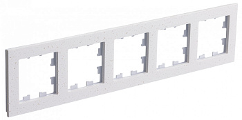 ATLASDESIGN NATURE 5-постовая РАМКА, МРАМОР КРЕМ РОЯЛ