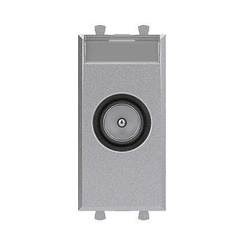 Розетка TV оконечная модульная,  "Avanti", "Закаленная сталь", 1 модуль