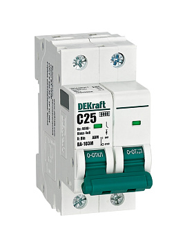 Авт. выкл. без теплозащиты 2P 25А х-ка C 6кА ВА-103M