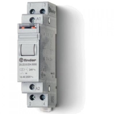 Модульное электромеханическое шаговое реле; 2NO 16А, 2 состояния; контакты AgNi; питание 125В АC; ширина 17.5мм; степень защиты IP20; упаковка 1шт.