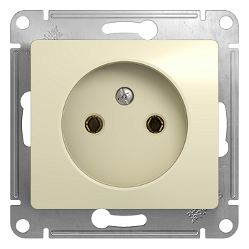 GLOSSA РОЗЕТКА без заземления, 16А, механизм, БЕЖЕВЫЙ