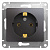 GLOSSA РОЗЕТКА с заземлением,16А, 250В, механизм, ГРАФИТ GLOSSA РОЗЕТКА с заземлением,16А, 250В, механизм, ГРАФИТ