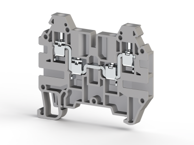 Клеммник 4-х выводной, 2,5 мм.кв., (серый); AVK 2,5 CC