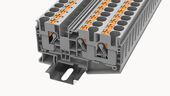 DS10-TW-01P-11-00A(H), Клемма PUSH-IN, 10 мм.кв., 3C, серый, шт