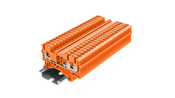 TP2.5-3-OG Клемма TP 1-2 проходная Push-in, сеч.2.5мм2, оранж.
