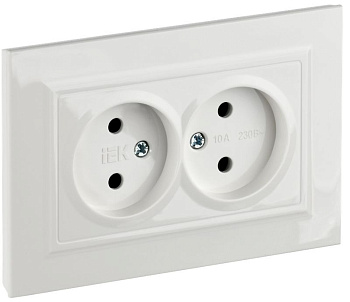 BRITE Роз. 2-я без з/к с з/ш 10А в сб. РСш12-2-БрБ бел. IEK