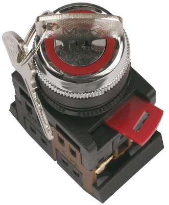 АKS-22 черный с ключом на 2 фиксир.положения I-O 1з+1р ИЭК