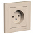 ATLASDESIGN РОЗЕТКА без заземления, 16А, в сборе, ПЕСОЧНЫЙ